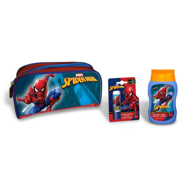 LORENAY Spiderman SET: shower gel 200ml + lip balm L-2552