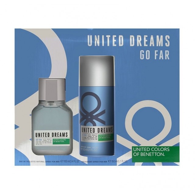 BENETTON United Dreams Go Far SET: EDT 100ml + deodorant spray 150ml