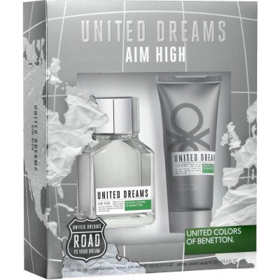BENETTON United Dreams Aim High SET: EDT 100ml + aftershave balm 100ml