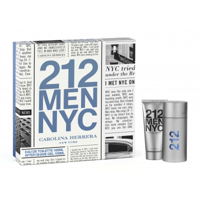 CAROLINA HERRERA 212 Men SET: EDT 100ml + aftershave gel 100ml