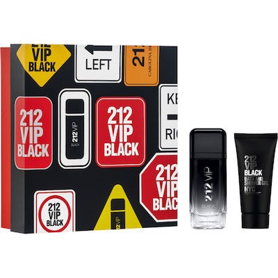 CAROLINA HERRERA 212 VIP Black SET: EDP 100ml + shower gel 100ml