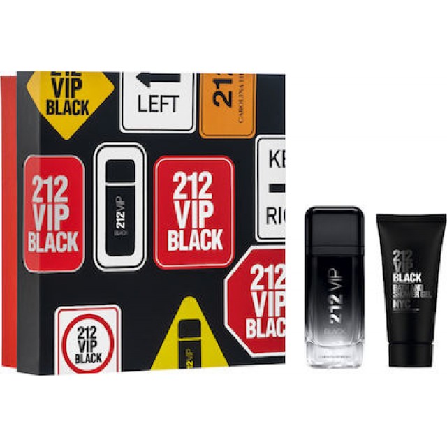 CAROLINA HERRERA 212 VIP Black SET: EDP 100ml + shower gel 100ml