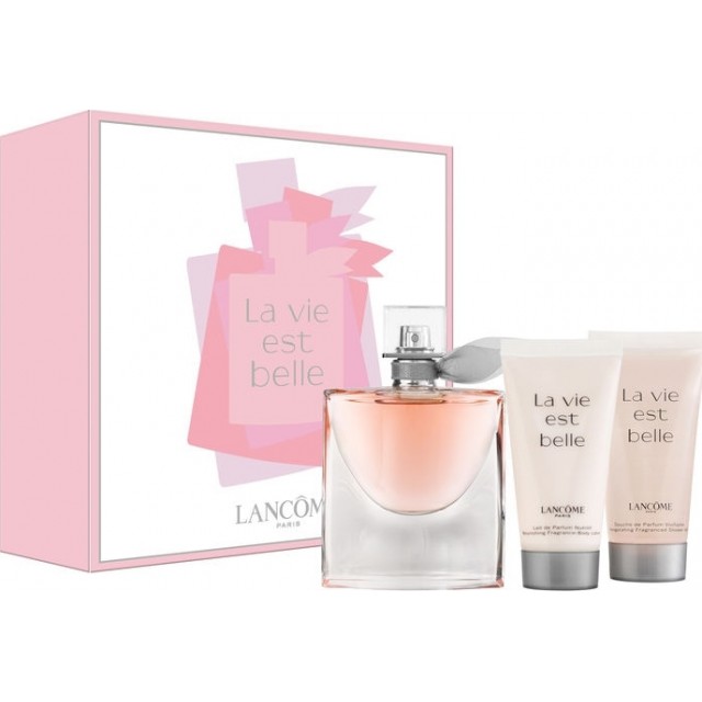 LANCOME La Vie Est Belle SET: EDP 50ml + body lotion 50ml+ shower gel 50ml