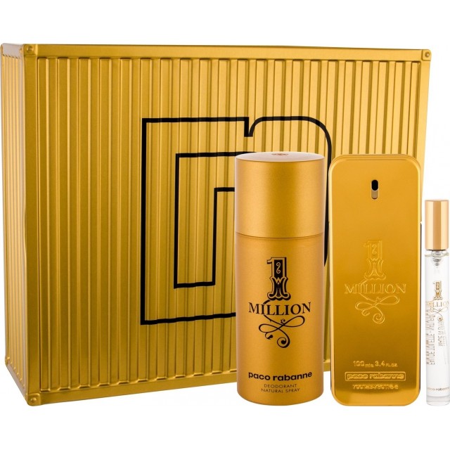 PACO RABANNE 1 Million SET: EDT 100ml + deo spray 150ml + EDT 10ml