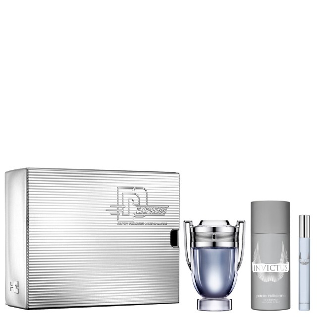 PACO RABANNE Invictus SET: EDT 100ml + deo spray 150ml + EDT 10ml 