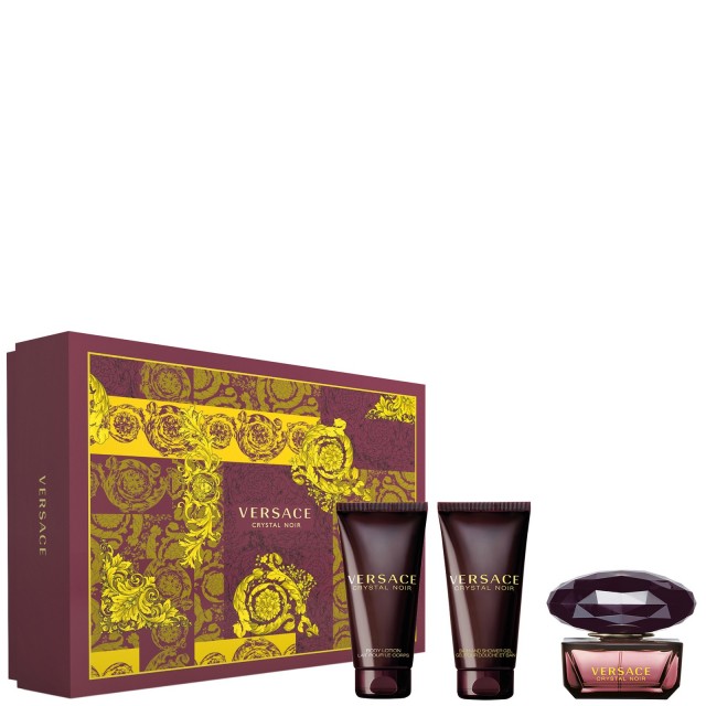 VERSACE Crystal Noir SET: EDT 50ml + body lotion 50ml + shower gel 50ml