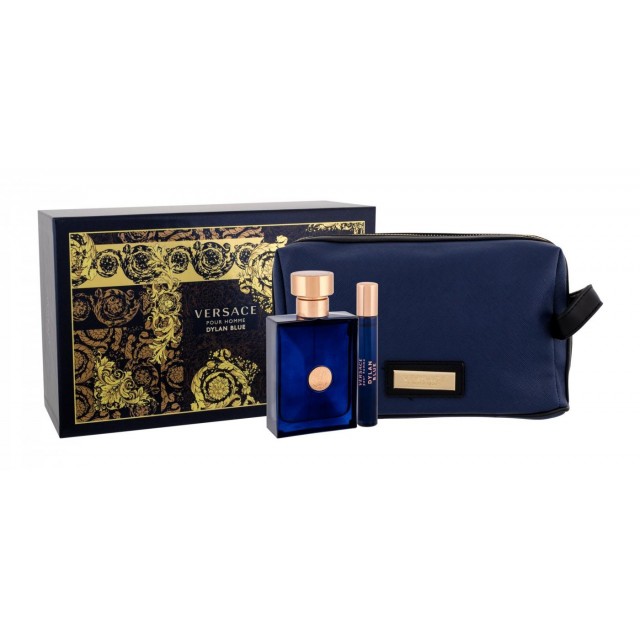 VERSACE Dylan Blue SET: EDT 100ml + EDT 10ml  + Pouch