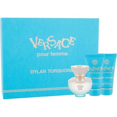 VERSACE Dylan Turquoise SET: EDT 50ml + body gel 50ml + shower gel 50ml