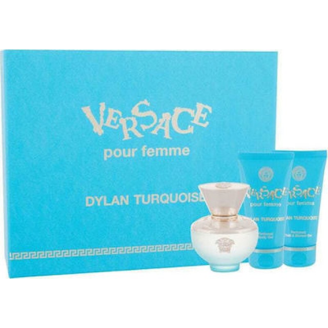 VERSACE Dylan Turquoise SET: EDT 50ml + body gel 50ml + shower gel 50ml